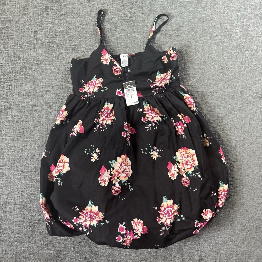 Rue 21 Women's Floral Mini‎ Dress Black Size Small
